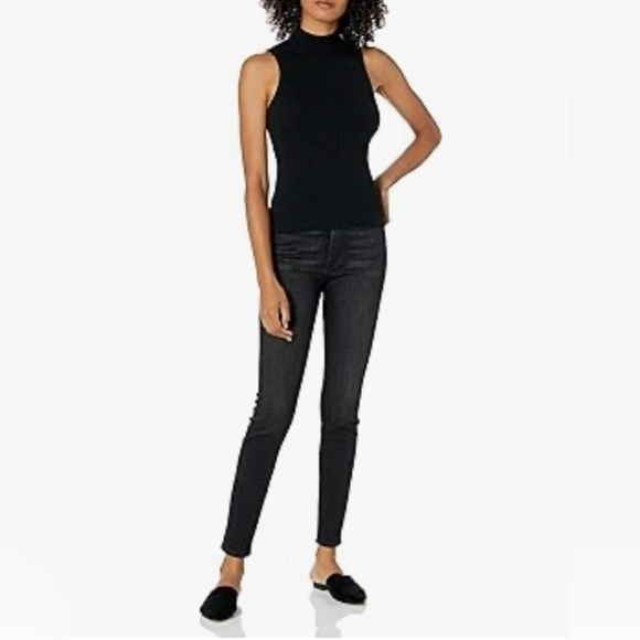 ❌SOLD The Drop Women's Karolina Sleeveless Ribbed Mock-Neck Sweater - Picture 4 of 11